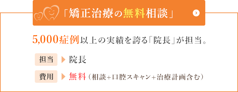 矯正治療の無料相談